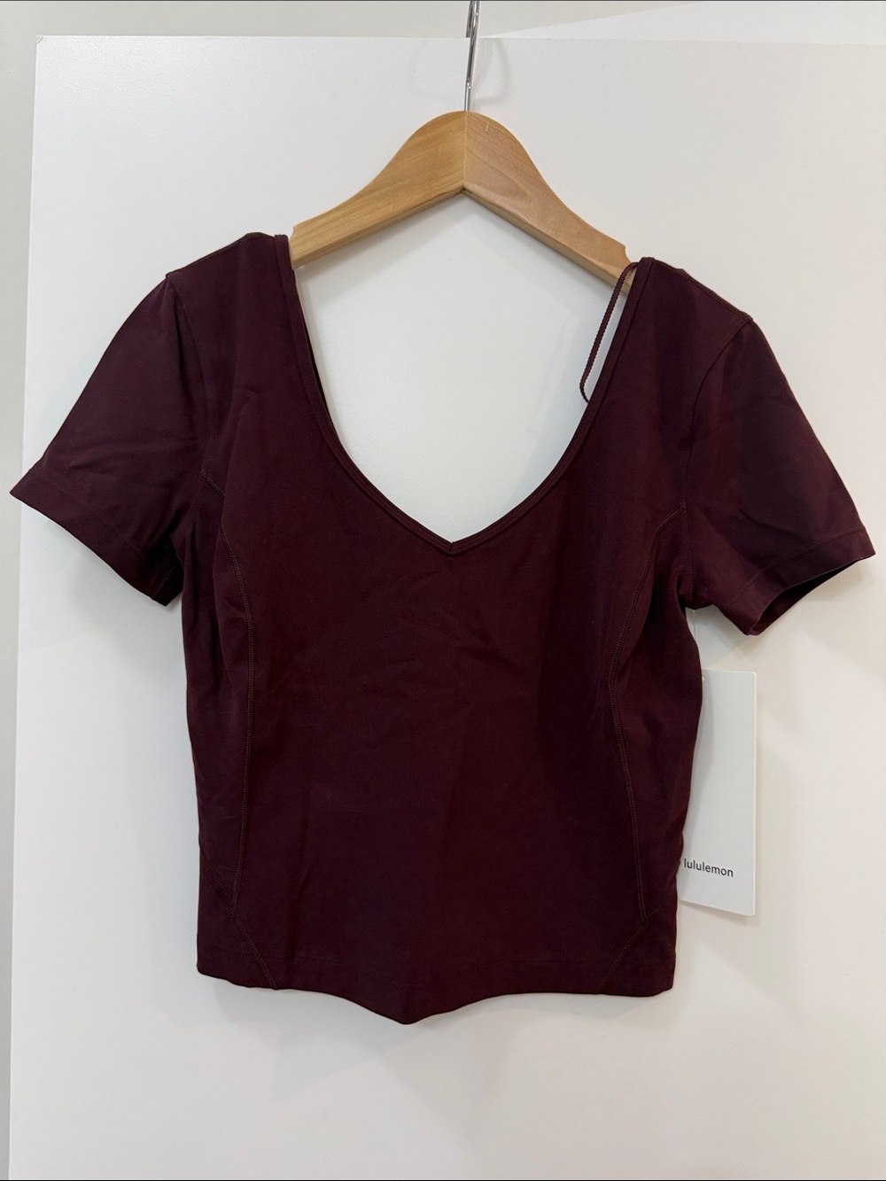 NWT Lululemon align tee maroon size 4